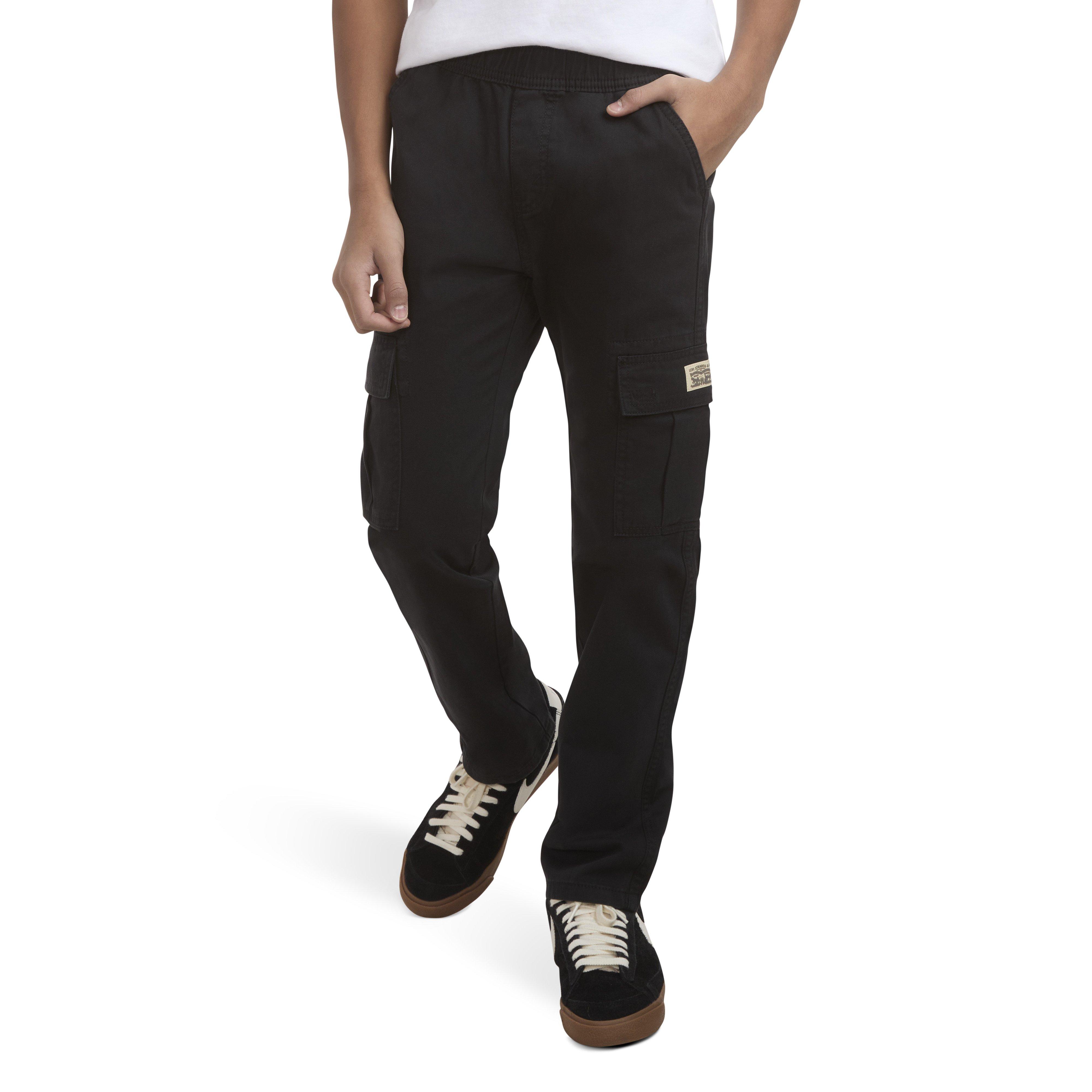 Levi's Big Boys' Pull On Cargo Pants - Black - BLACK